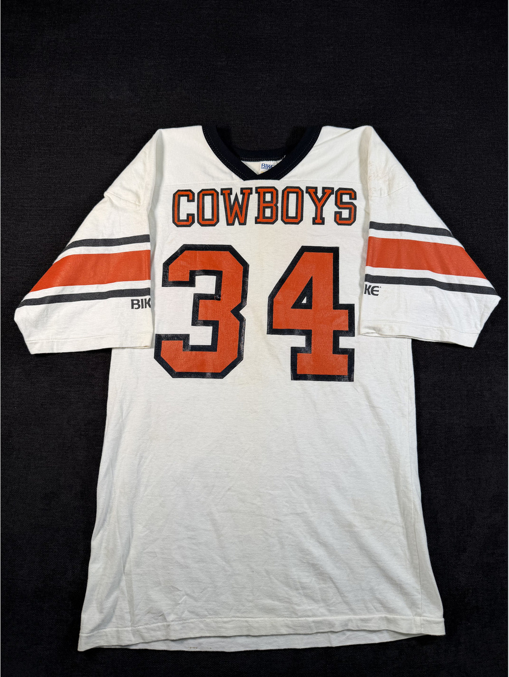 Vintage Bike Oklahoma State Cowboys #34 Football Jersey Made in USA Size Large